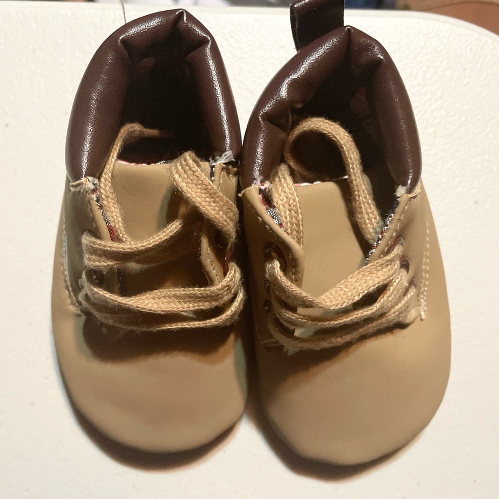 Tan Baby Shoes - Soft Bottoms.
